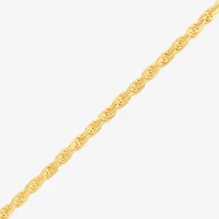 Womens 24K Gold Over Silver 16 Inch Rope Chain Necklace