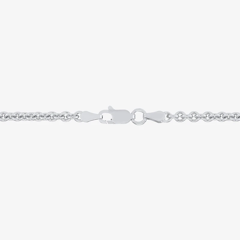 Womens Sterling Silver 24 Inch Rolo Chain Necklace