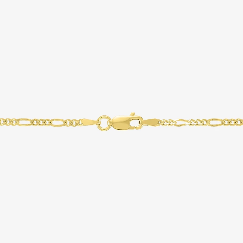 Mens 18K Gold Over Silver Inch Figaro Chain Necklace