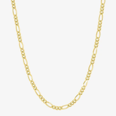 Mens 18K Gold Over Silver Inch Figaro Chain Necklace