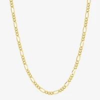Mens 18K Gold Over Silver Inch Figaro Chain Necklace