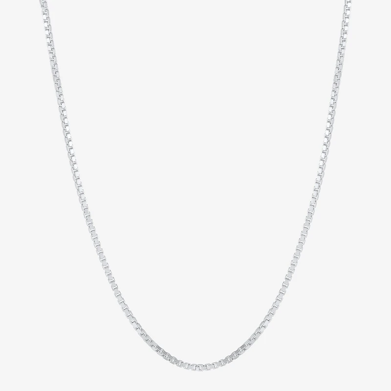 Womens Sterling Silver 16 Inch Box Chain Necklace