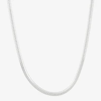 Womens Sterling Silver Inch Snake Chain Necklace