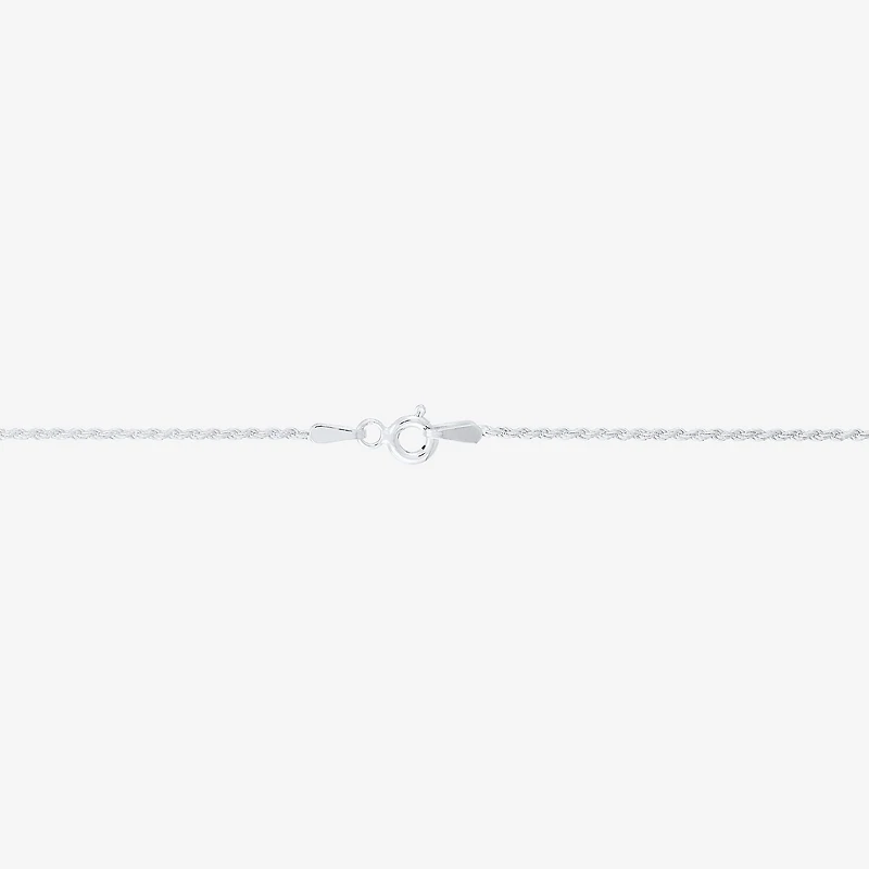 Womens Sterling Silver 24 Inch Rope Chain Necklace