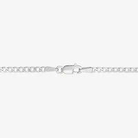 Womens Sterling Silver 24 Inch Curb Chain Necklace