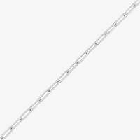 Womens Sterling Silver 24 Inch Paperclip Chain Necklace
