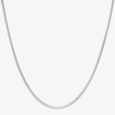 Womens Sterling Silver Inch Snake Chain Necklace
