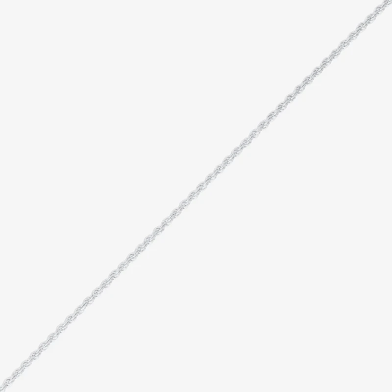 Womens Sterling Silver 16 Inch Rope Chain Necklace