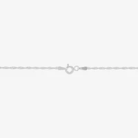 Womens Sterling Silver 16 Inch Singapore Chain Necklace