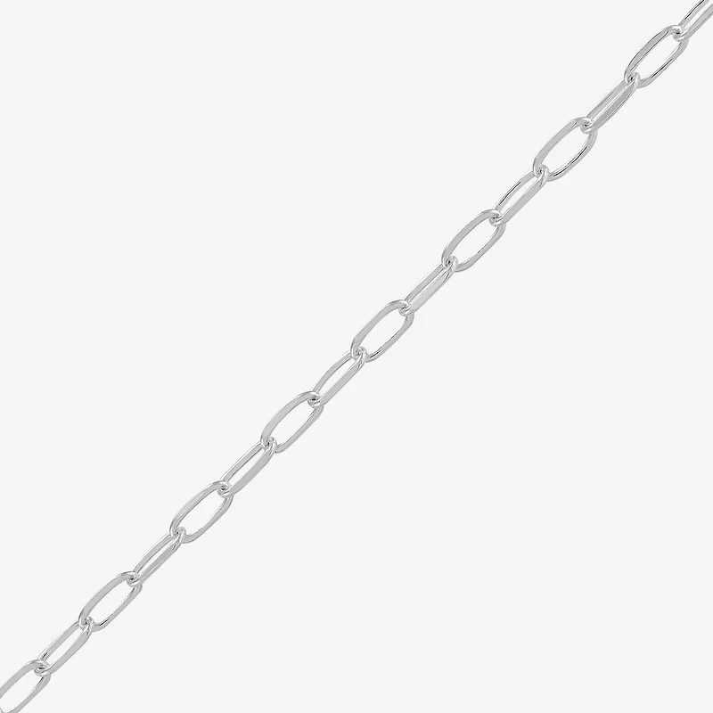 Womens Sterling Silver 24 Inch Paperclip Chain Necklace