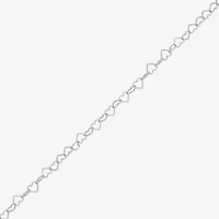 Womens Sterling Silver Inch Link Chain Necklace