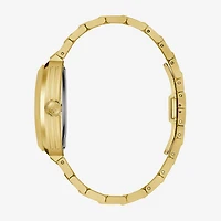 Bulova Maquina Mens Automatic Gold Tone Stainless Steel Bracelet Watch 97a207