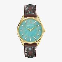Bulova Sutton Womens Brown Leather Strap Watch 97l203