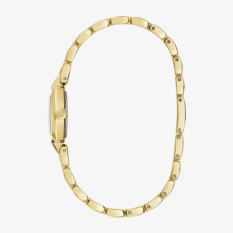 Bulova Goddess Of Time Womens Gold Tone Stainless Steel Bracelet Watch 97l201