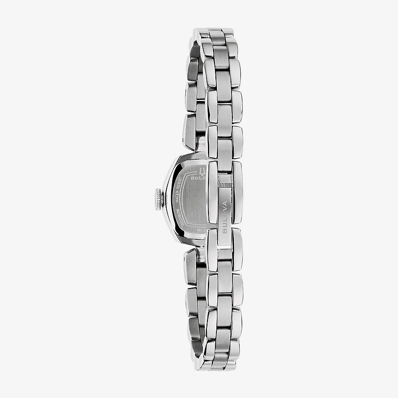 Bulova Goddess Of Time Womens Silver Tone Stainless Steel Bracelet Watch 96l361