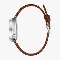 Bulova David And Gladys Wright House Mens Automatic Brown Leather Strap Watch 96b486