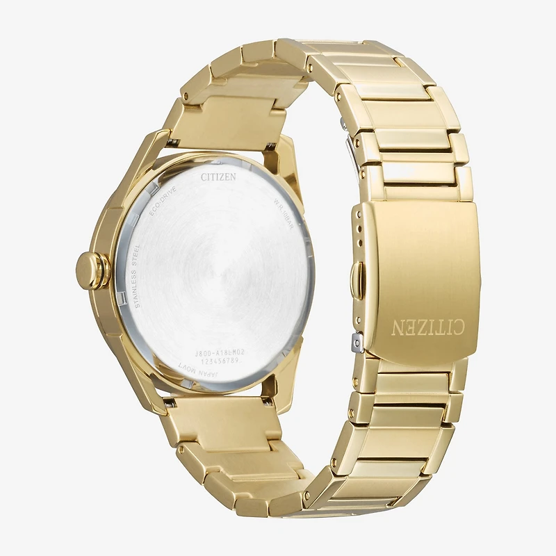 Citizen Classic Eco Mens Gold Tone Stainless Steel Bracelet Watch Aw0089-52e