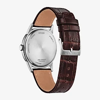 Citizen Rolan Mens Brown Leather Strap Watch Aw2110-14z
