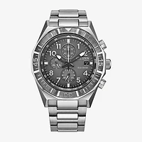 Citizen Nighthawk Sport Casual Mens Silver Tone Stainless Steel Bracelet Watch Ca0890-54h