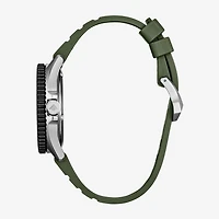 Citizen Dive 3 Mens Green Strap Watch Bn0265-00a