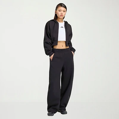 adidas Womens Mid Rise Regular Fit Fleece Sweatpant