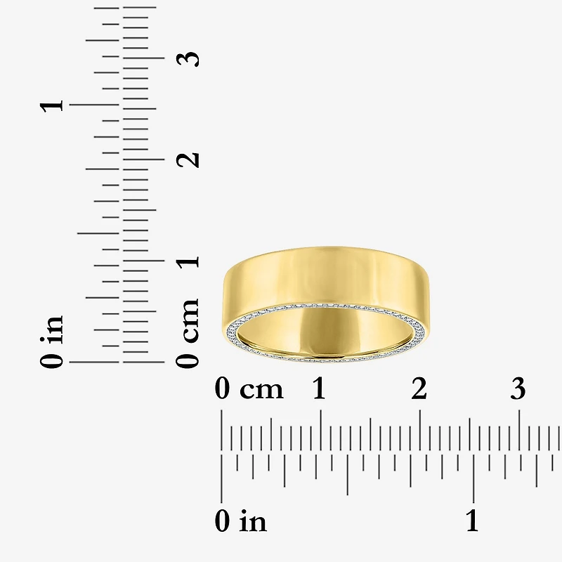 Bridal Addiction (E-F / Vs1-Vs2) Womens 6MM 1/2 CT. T.W. Lab Grown White Diamond 14K Gold Wedding Band