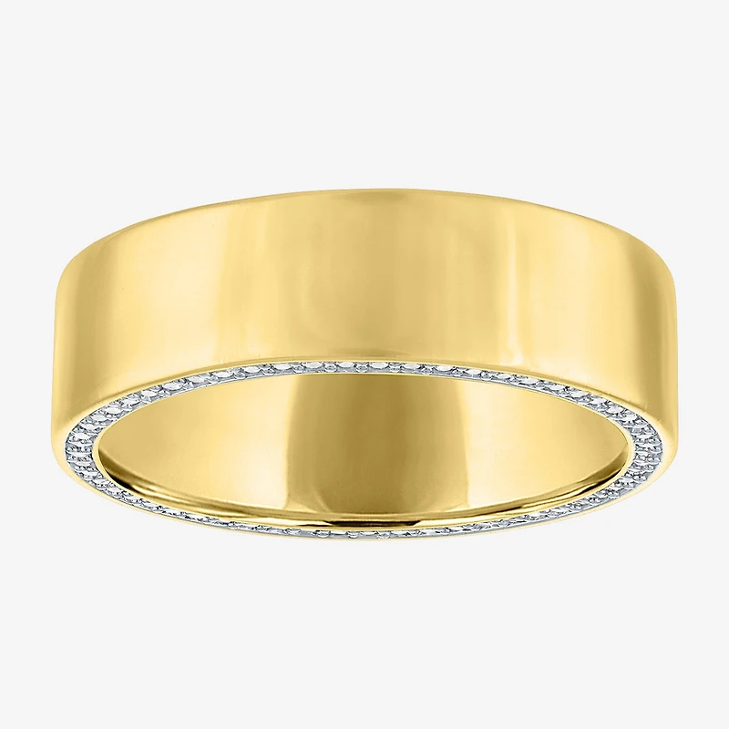 Bridal Addiction (E-F / Vs1-Vs2) Womens 6MM 1/2 CT. T.W. Lab Grown White Diamond 14K Gold Wedding Band
