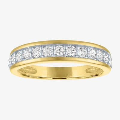 Bridal Addiction (E-F / Vs1-Vs2) Womens 2MM 1/2 CT. T.W. Lab Grown White Diamond 14K Gold Wedding Band
