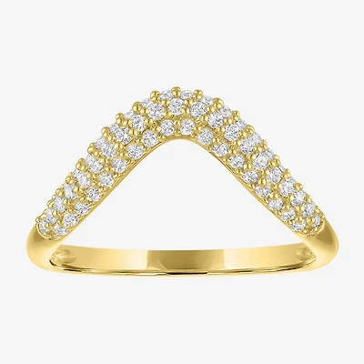 Bridal Addiction (E-F / Vs1-Vs2) Womens 1/3 CT. T.W. Lab Grown White Diamond 14K Gold Wedding Ring Enhancer