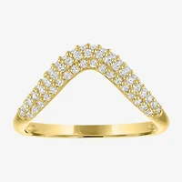 Bridal Addiction (E-F / Vs1-Vs2) Womens 1/3 CT. T.W. Lab Grown White Diamond 14K Gold Wedding Ring Enhancer