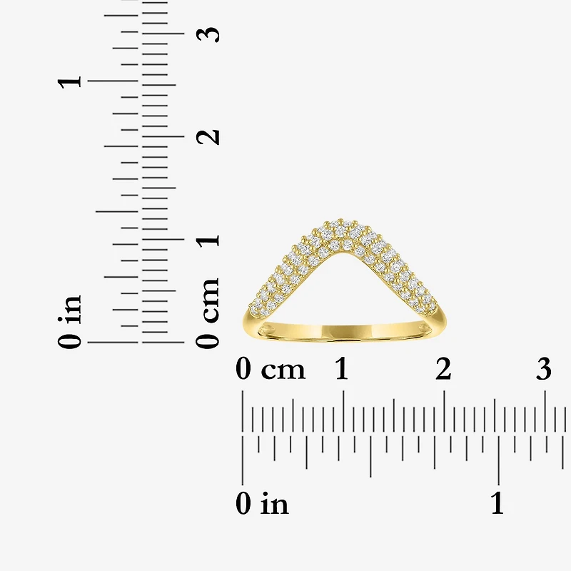 Bridal Addiction (E-F / Vs1-Vs2) Womens 1/3 CT. T.W. Lab Grown White Diamond 14K Gold Wedding Ring Enhancer