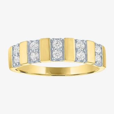 Bridal Addiction (E-F / Vs1-Vs2) Womens 1/4 CT. T.W. Lab Grown White Diamond 14K Gold Wedding Band
