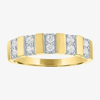 Bridal Addiction (E-F / Vs1-Vs2) Womens 1/4 CT. T.W. Lab Grown White Diamond 14K Gold Wedding Band