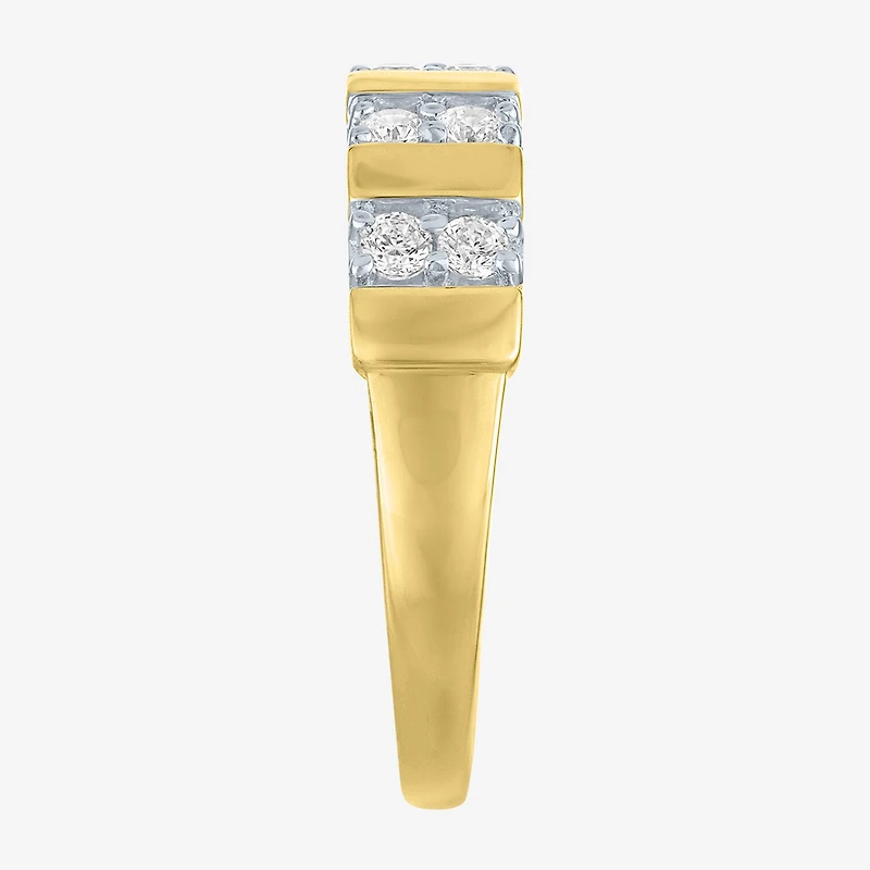 Bridal Addiction (E-F / Vs1-Vs2) Womens 1/4 CT. T.W. Lab Grown White Diamond 14K Gold Wedding Band