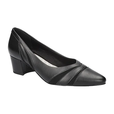 Easy Street Lizbeth Womens Pointed Closed Toe Block Heel Pumps