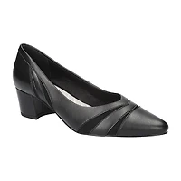 Easy Street Lizbeth Womens Pointed Closed Toe Block Heel Pumps
