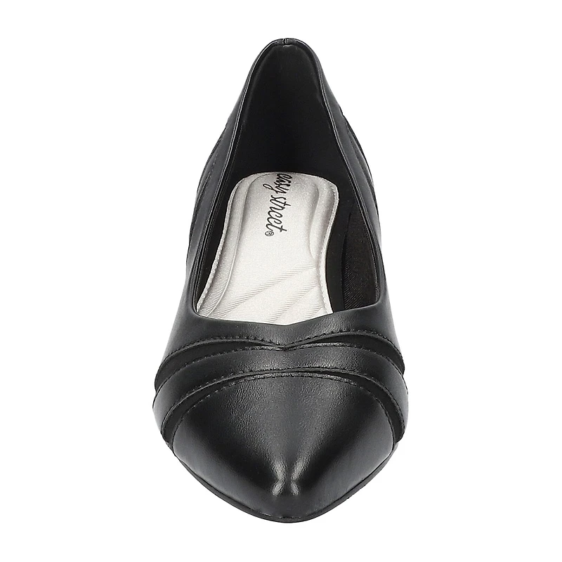 Easy Street Lizbeth Womens Pointed Closed Toe Block Heel Pumps
