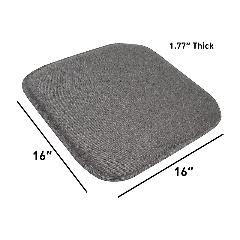 Sweet Home Collection™ Charlotte Jacquard Memory Foam No Slip Back 16" x Chair Pad Cushion