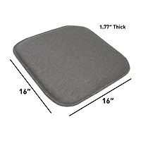 Sweet Home Collection™ Charlotte Jacquard Memory Foam No Slip Back 16" x Chair Pad Cushion