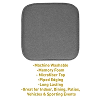 Sweet Home Collection™ Charlotte Jacquard Memory Foam No Slip Back 16" x Chair Pad Cushion