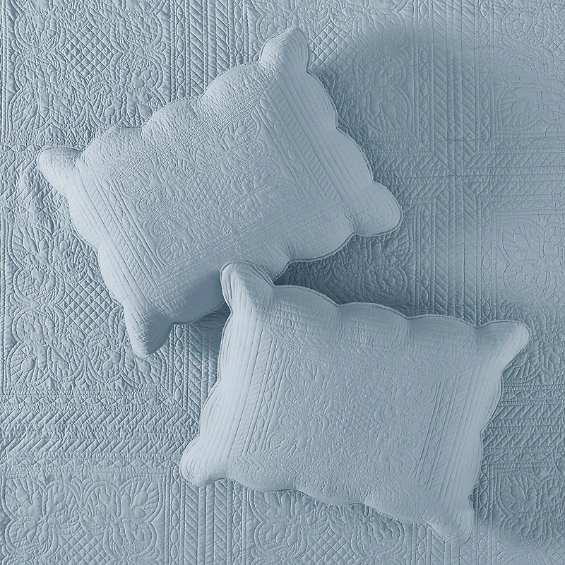 Madison Park Marino 3-Pc Reversible Scalloped Edge Quilt Set