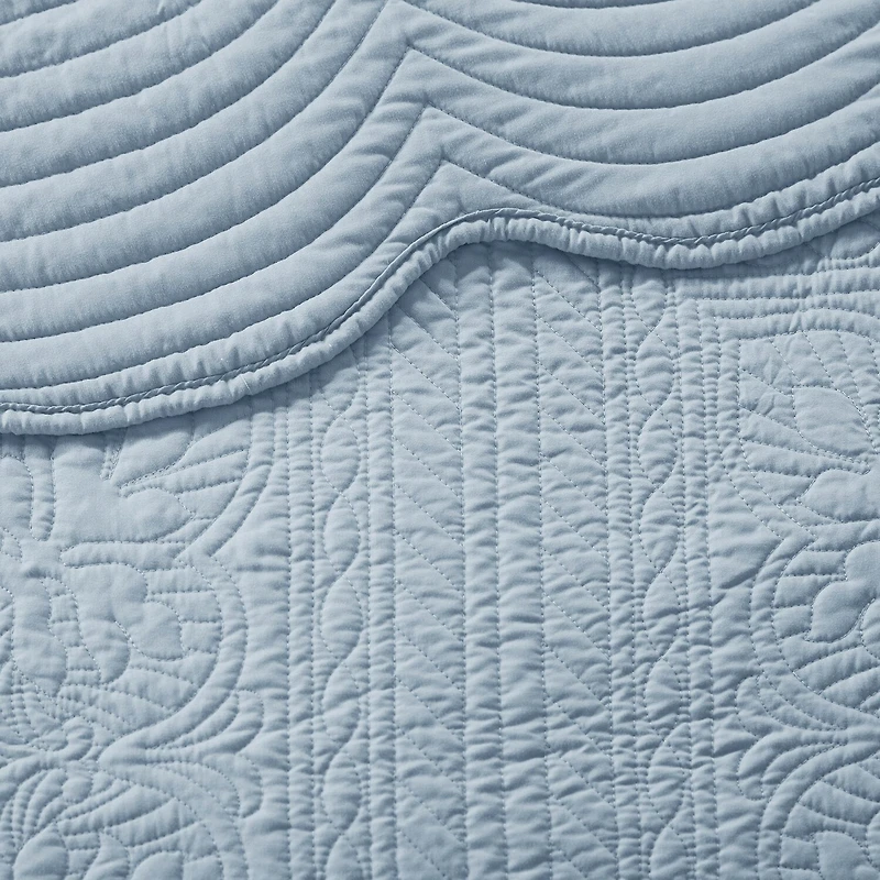 Madison Park Marino 3-Pc Reversible Scalloped Edge Quilt Set