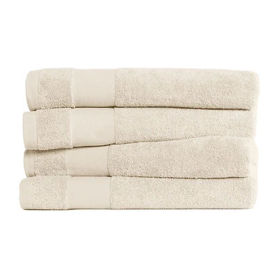 Casual Comfort Essential 4-Piece 100% Cotton Ultra Soft Bath Towel Set