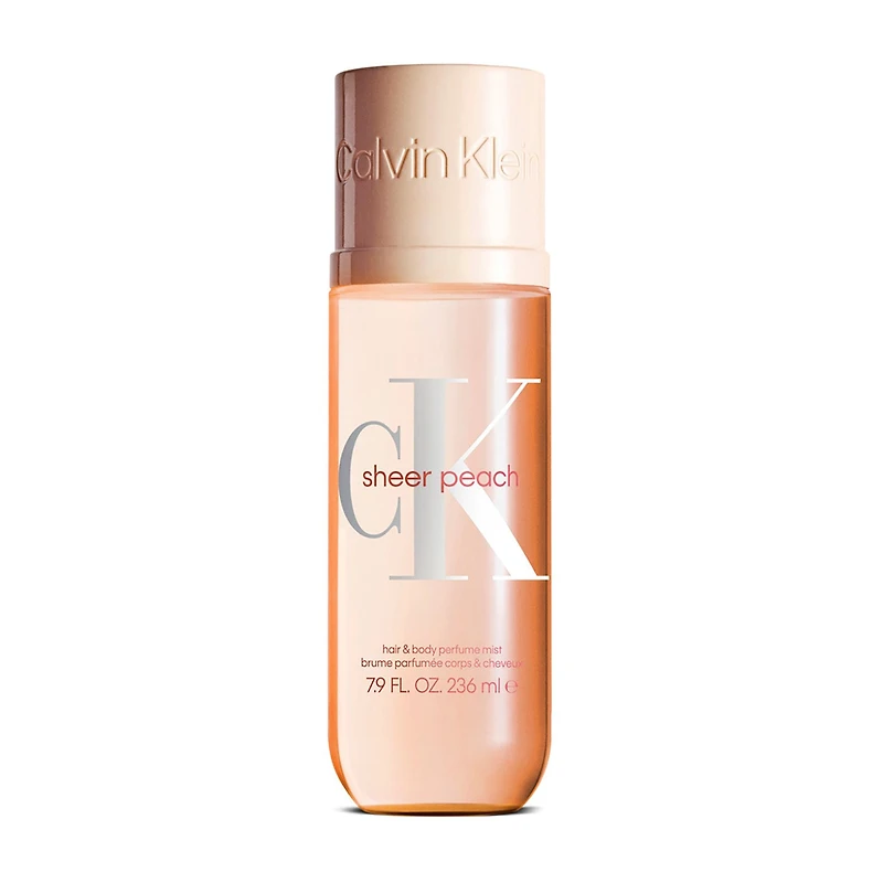 Calvin Klein Ck Sheer Peach Hair & Body Perfume Mist, 7.9 Oz