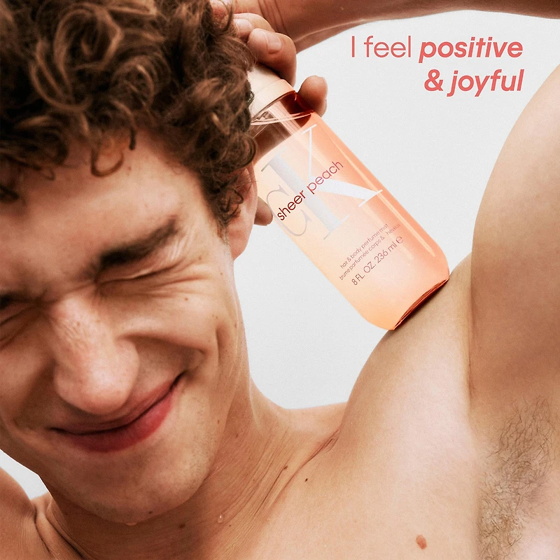 Calvin Klein Ck Sheer Peach Hair & Body Perfume Mist, 7.9 Oz