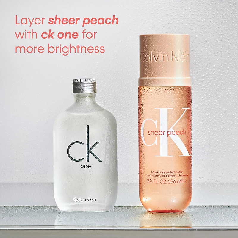 Calvin Klein Ck Sheer Peach Hair & Body Perfume Mist, 7.9 Oz