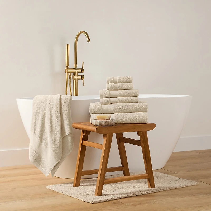 Casual Comfort Essential 6-Piece 100% Cotton Ultra Soft Bath Towel Sets