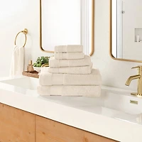 Casual Comfort Essential 6-Piece 100% Cotton Ultra Soft Bath Towel Sets