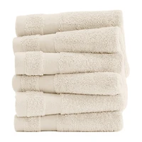 Casual Comfort Essential 6-Piece 100% Cotton Ultra Soft Washcloth Towel Set
