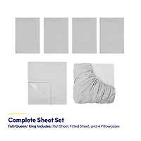 Sweet Home Collection™ Classic Stripes Printed Sheet Set, Deluxe Ultra Soft, Double Brushed Microfiber with Bonus Pillowcases